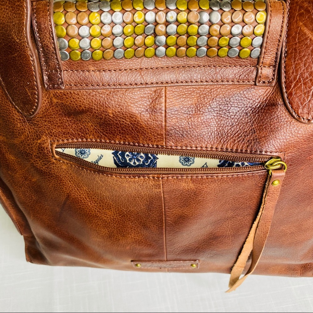 Lucky Brand Tan Tote with Sequin Flap - Picture 8 of 15